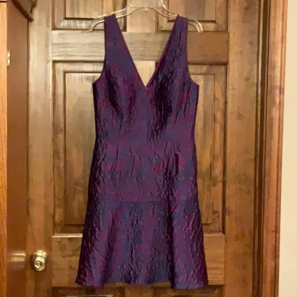 Aidan Mattox Teal/Fuchsia Dress - Chic, Glamour, Wedding, Tailored, Sz 2 - Picture 2 of 3